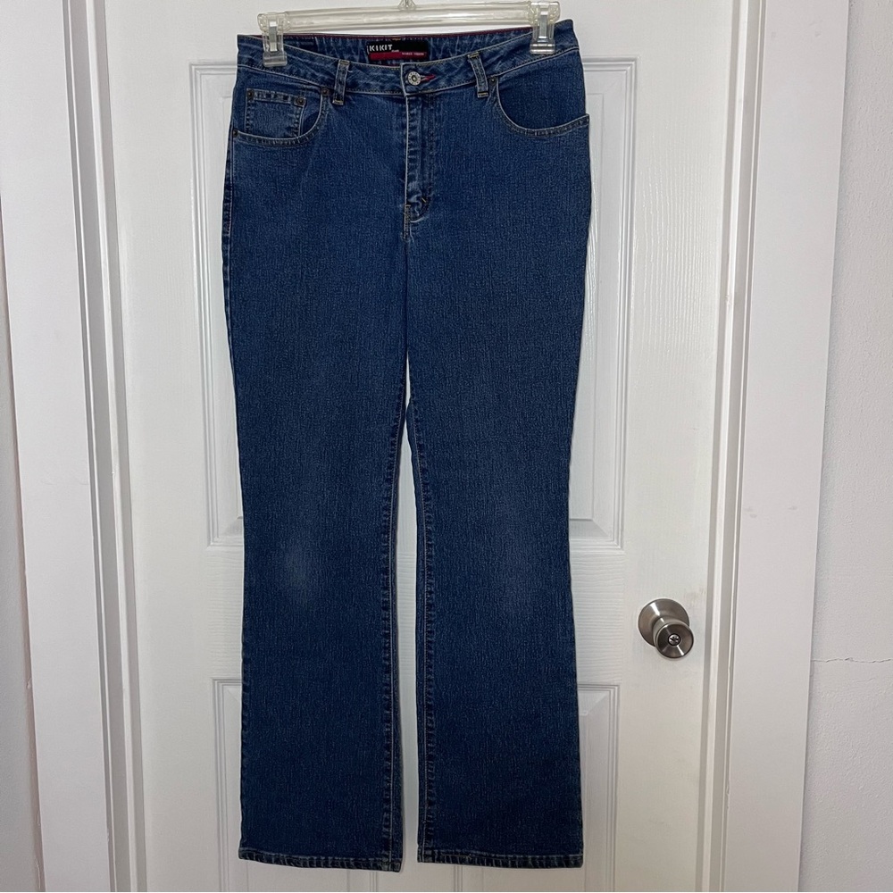KIKIT Women's Mid-Dark Blue Bootcut Jeans